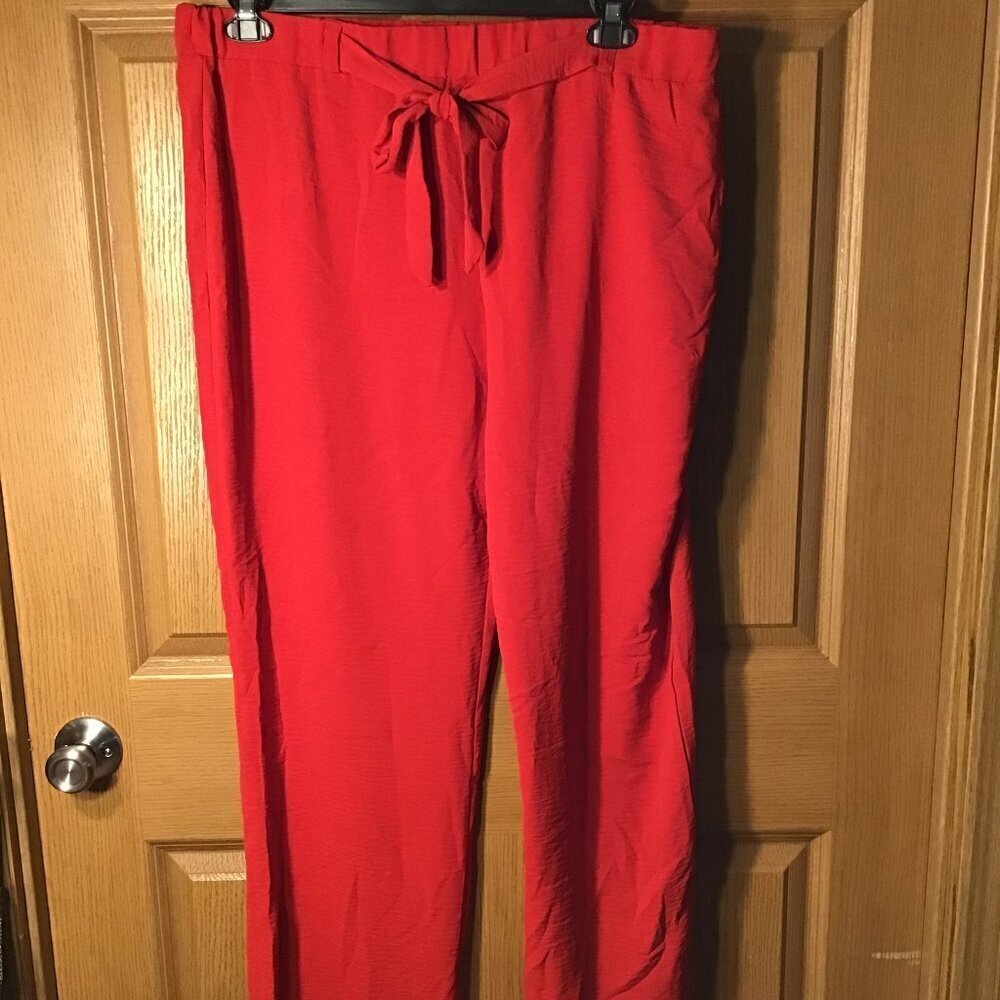 Elizabeth & Nicole Red Casual Pants
